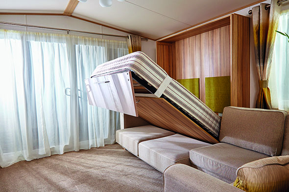 static caravan pull out bed mattress