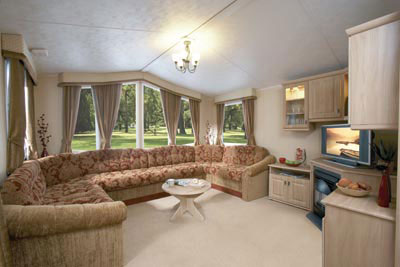 Lounge area in the Willerby Leven