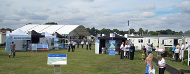 Visitors to the Lawns show