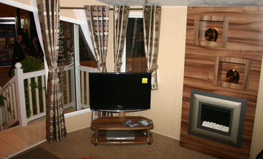 Willerby Winchester Lounge TV and Fireplace