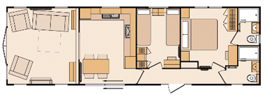 Pemberton Brompton Static Caravan Floorplan