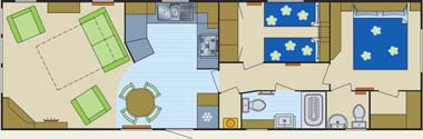 Carnaby Aspire Static Caravan Floor Plan