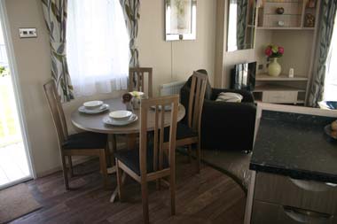 Carnaby Aspire Static Caravan Dining Area