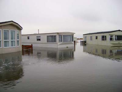 flooding at static caravan park