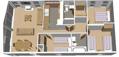 2014 Pathfinder Tuscany holiday lodge floorplan 