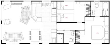 Victory Versailles holiday lodge floorplan 