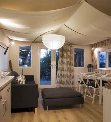Hay Safari Tent interior living