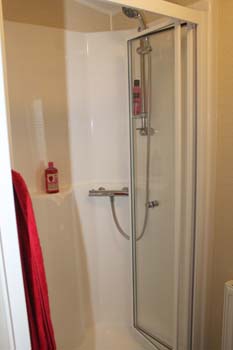 BK Bluebird Caprice -The shower room has a one piece fibreglass shower compartment