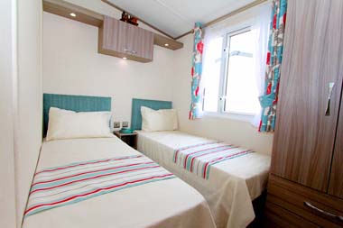 Victory Vermont static caravan Twin bedroom