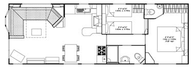 Victory Vermont static caravan floor plan