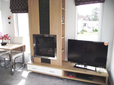 Willerby Linear - Lounge TV Unit and Fire