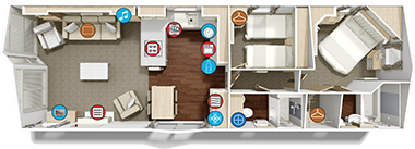 Willerby Vogue - Floor Plan (2 bed)