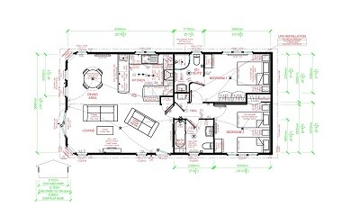 Omar Westfield 40 x 20 two-bed holiday lodge review - floor plan