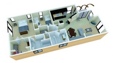 Pathfinder County Retreat 50x22 holiday lodge floor plan 