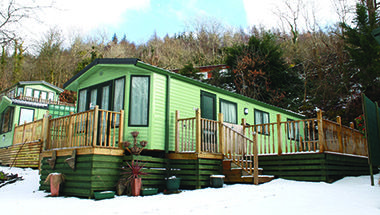 Static Caravan in winter