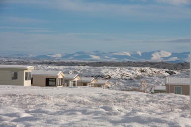 Holiday park in the snow
