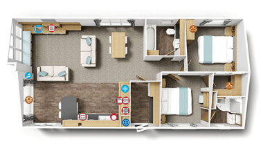 Willerby Pinehurst Lodge 40x20 floorplan