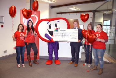 Heart research cheque pres