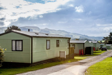 Static caravan location on a park