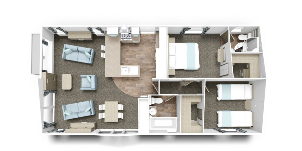 Willerby Rutherford 2 bed floorplan