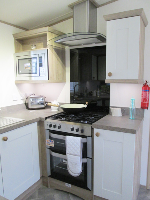 ABI St David static caravan Stove and Extractor