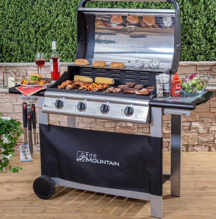 Fire clearance mountain barbecue