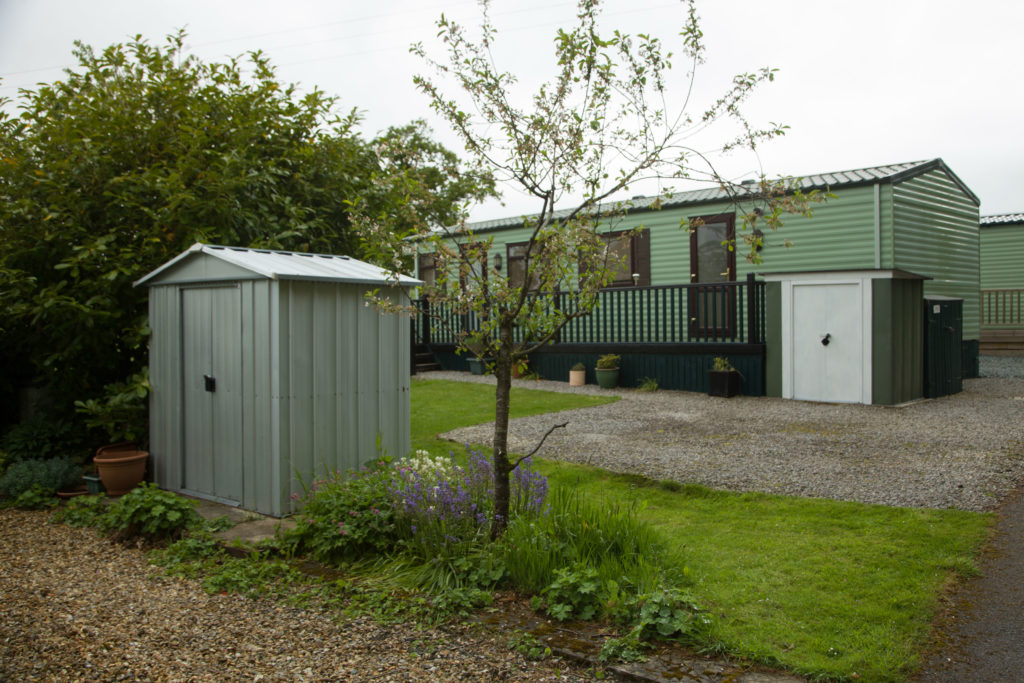 Static caravan outdoor storage