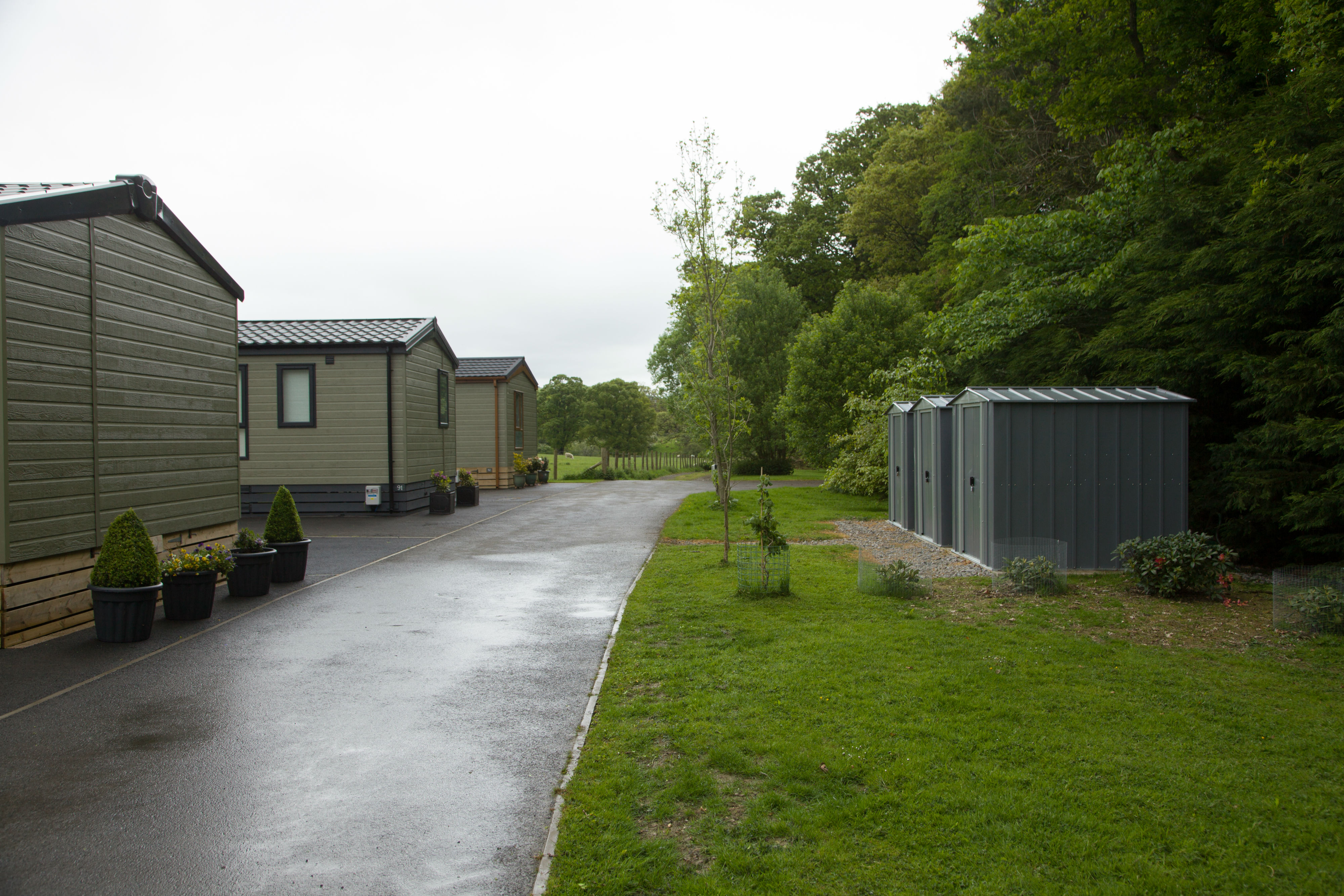 Static caravan sheds