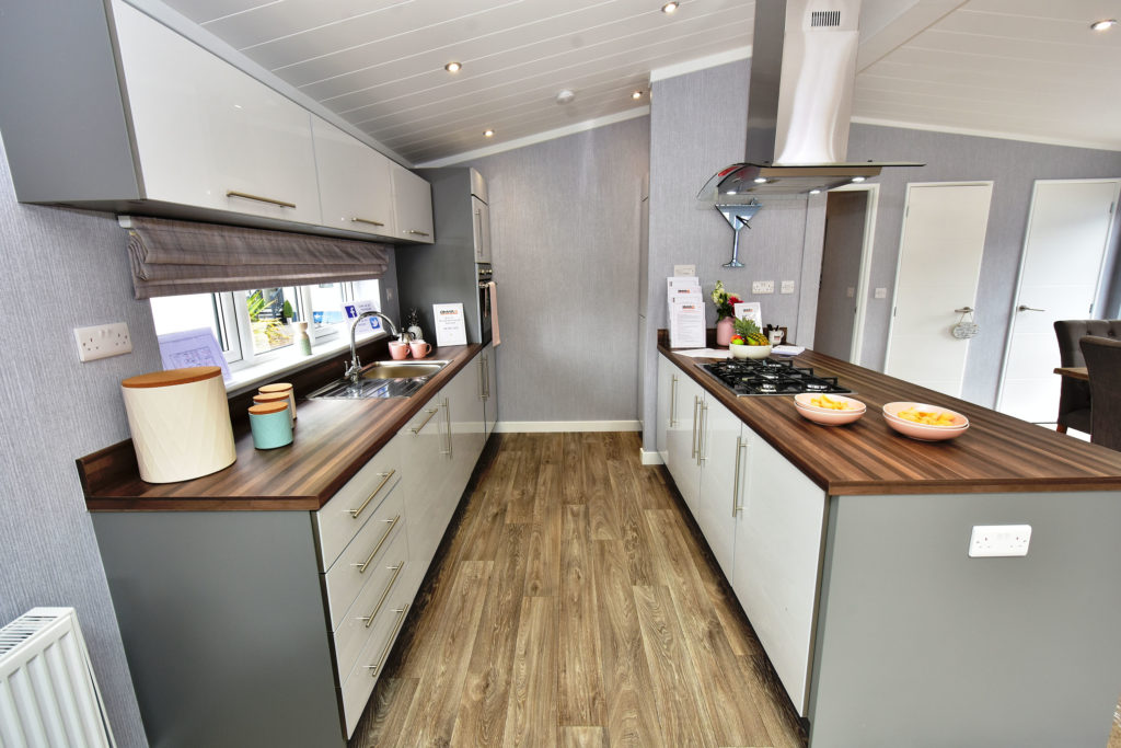 2019 Omar Alderney holiday lodge kitchen