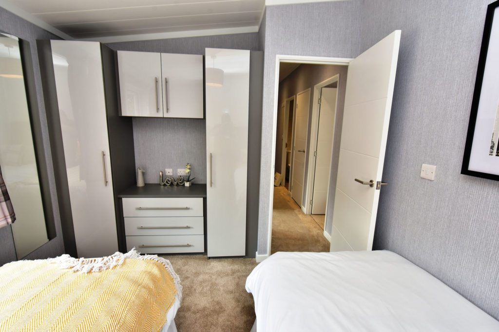 2019 Omar Alderney holiday lodge twin bedroom