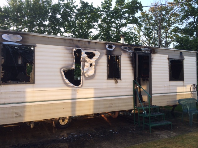 static caravan insurance claim for fire