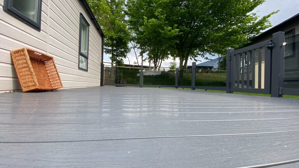 clean caravan decking