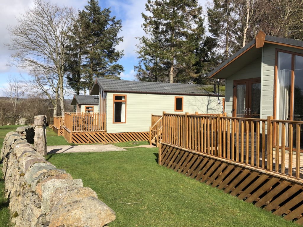 wooden caravan decking