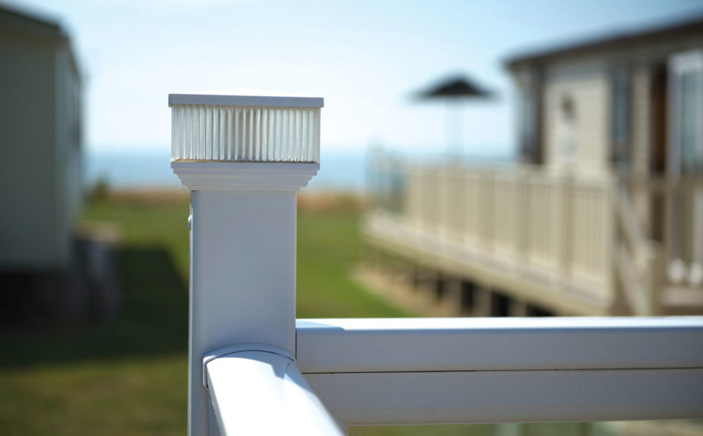 caravan decking post light