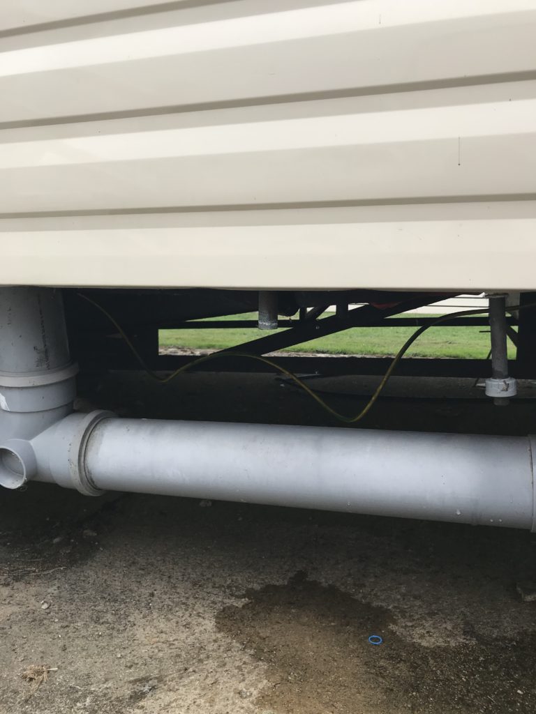 static caravan drain pipes