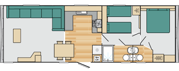 Typical holiday caravan layout