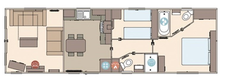 ABI Beverley static caravan floorplan