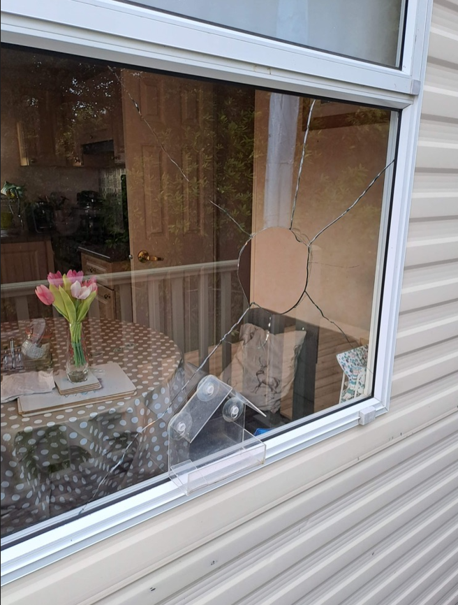 caraan insurance claim for damaged window