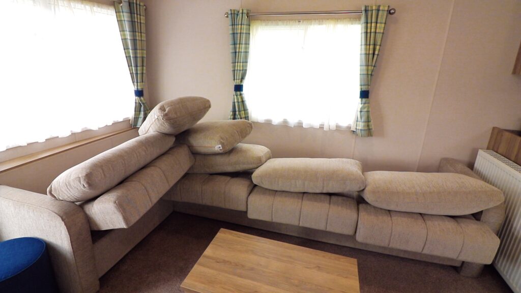 stacking furniture in a static caravan to prevent damp