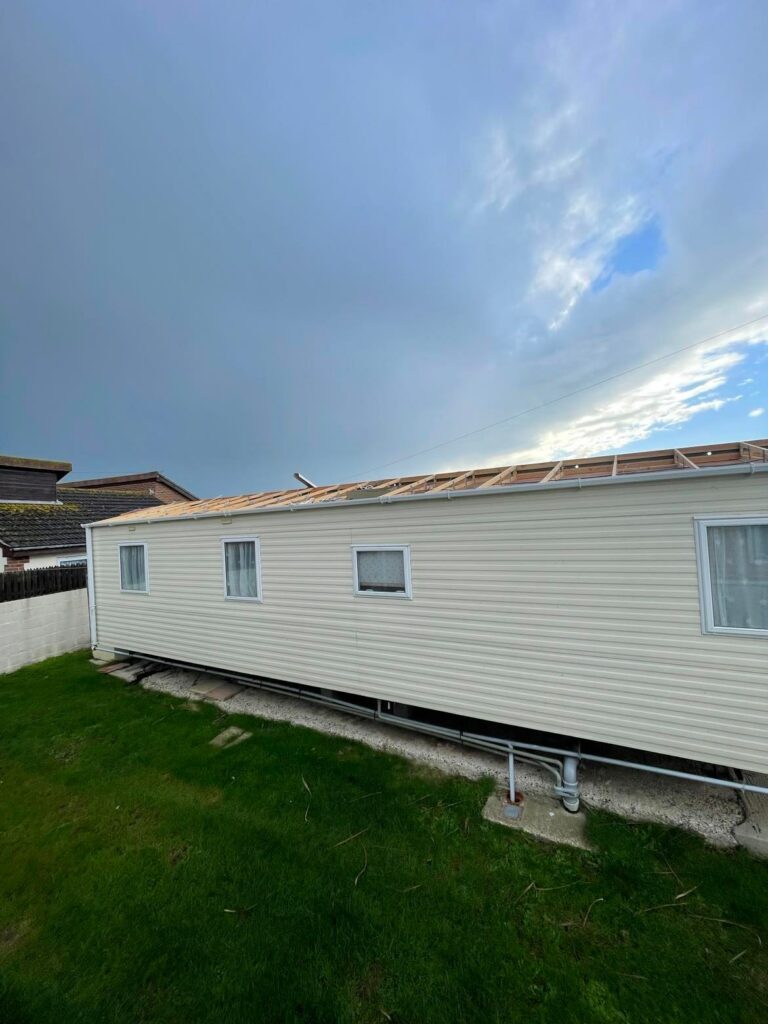 storm damage static caravan claim