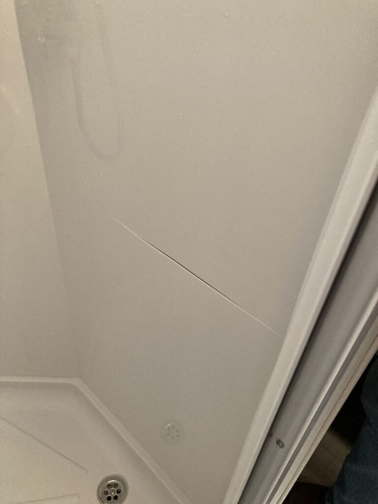 cracked shower