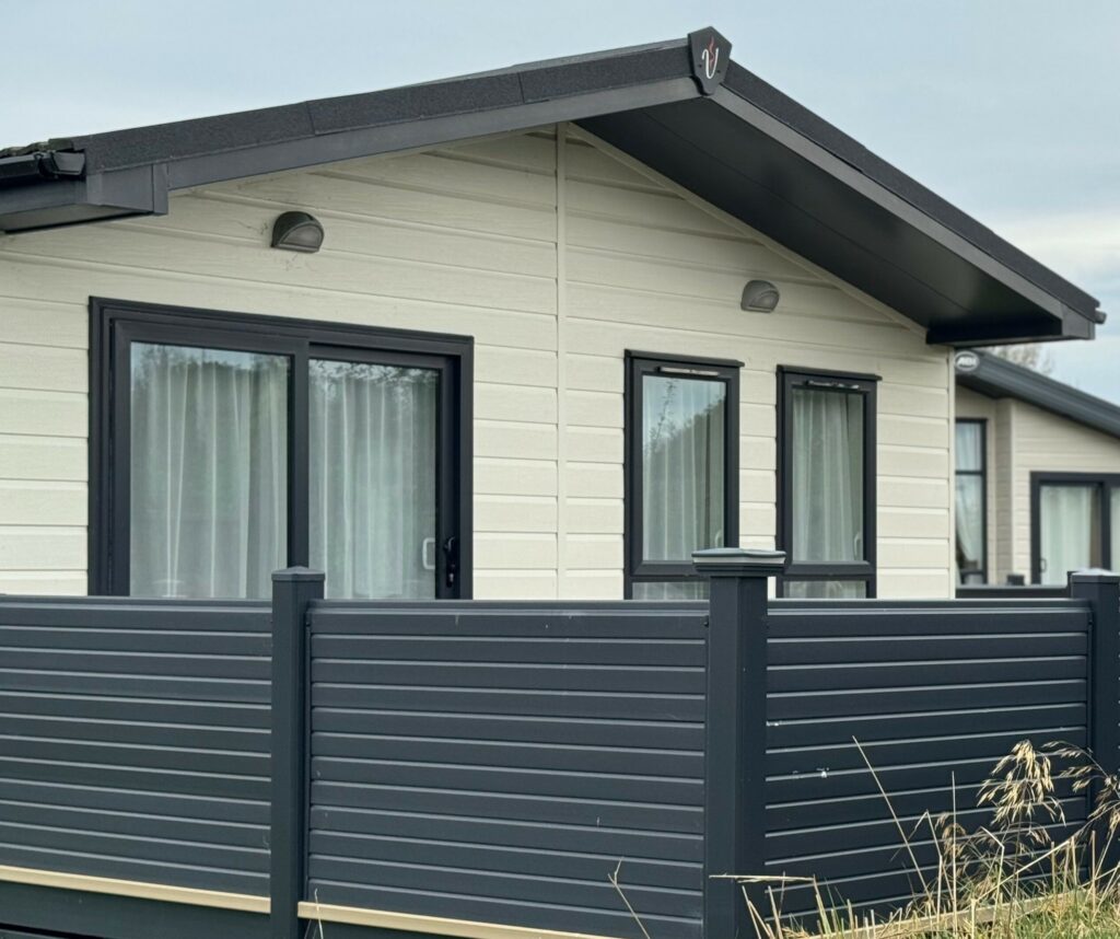 Outdoor light on a static caravan 