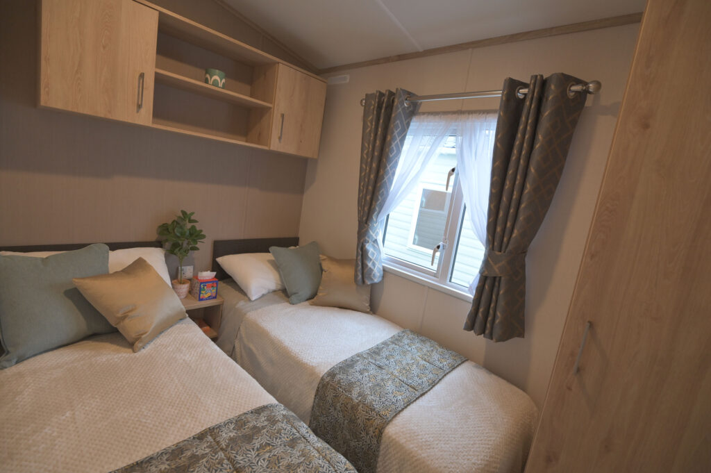 2025 Carnaby Bayview static caravan twin bedroom
