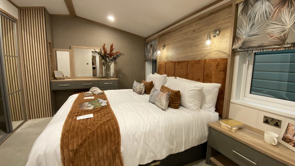2025 Regal Autograph static caravan master bedroom