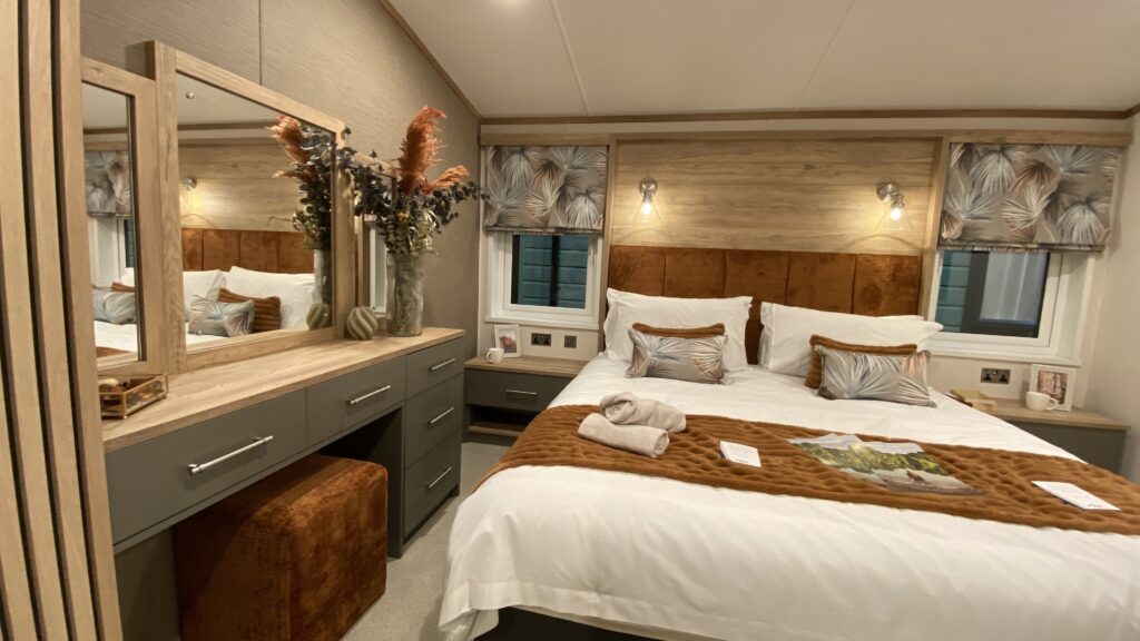 2025 Regal Autograph static caravan master bedroom