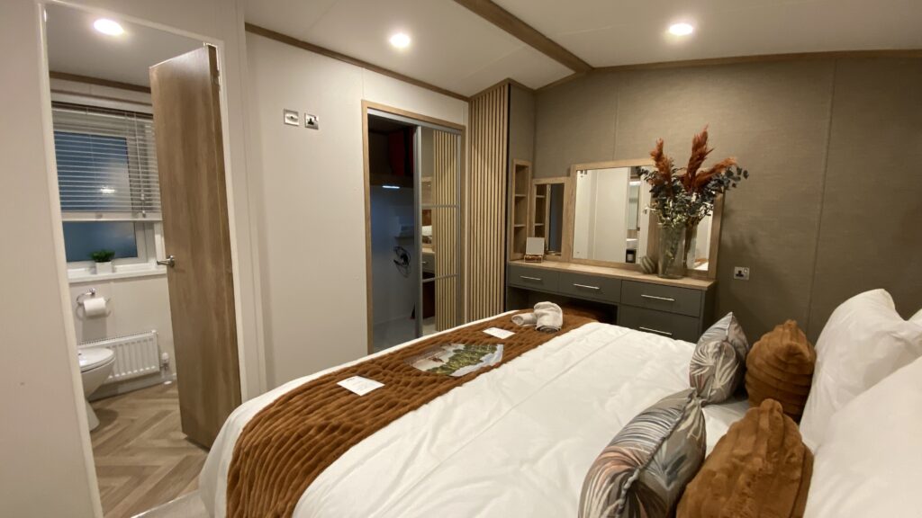 2025 Regal Autograph static caravan master bedroom