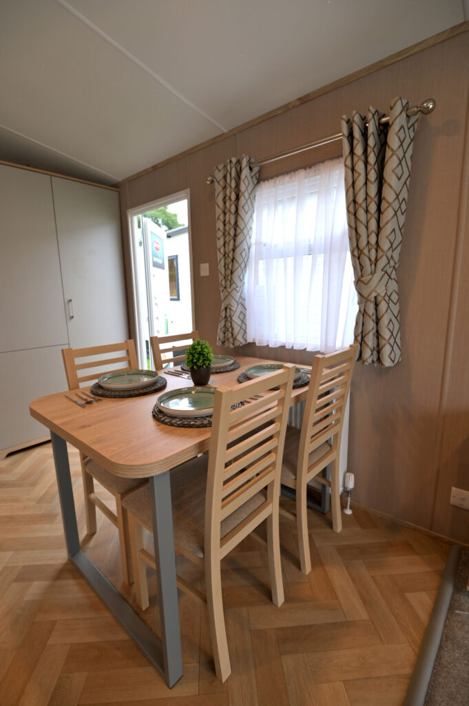 2025 Carnaby Bayview static caravan dining table