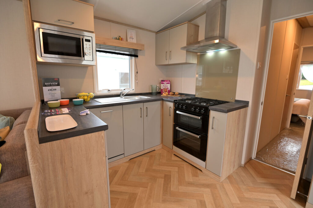 2025 Carnaby Bayview static caravan kitchen