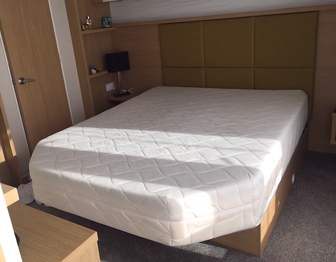 Custom Size Beds static caravan mattress in a Willerby