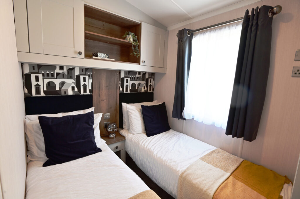 2025 Swift Margaux static caravan twin bedroom